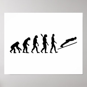 Evolution ski jumping poster