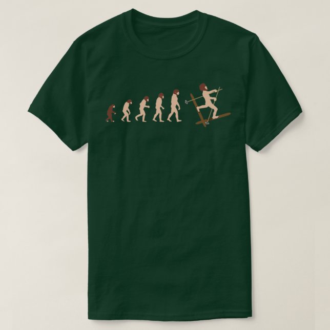 Evolution Skiing Evolution Gift Idea T-Shirt (Design Front)