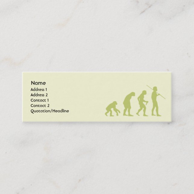 Evolution - Skinny Mini Business Card (Front)