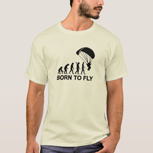 Evolution Skydiving born to fly T-Shirt (Front)