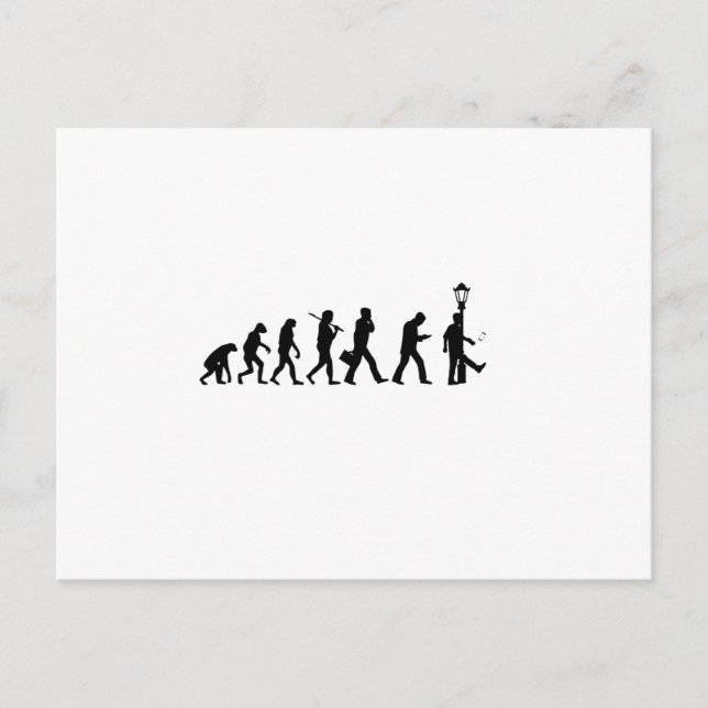 Evolution Smartphone - Funny Motive Postcard (Front)