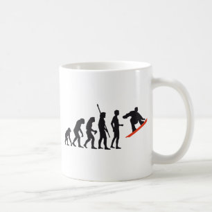 evolution snowboard coffee mug