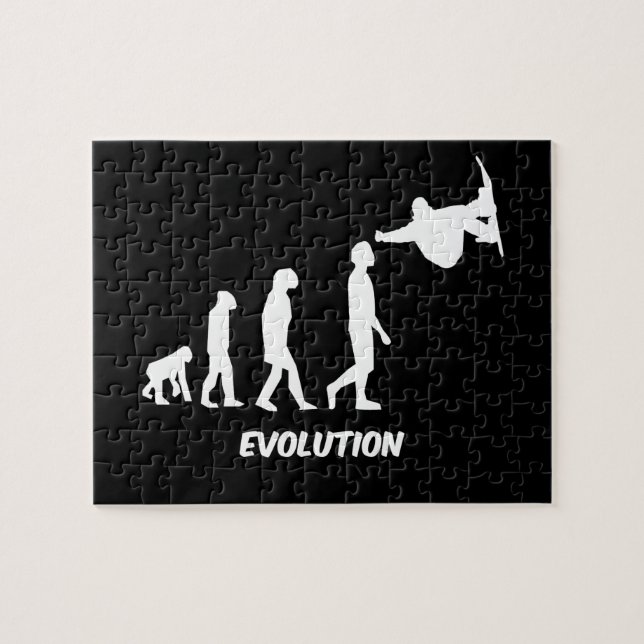 evolution snowboarding jigsaw puzzle (Horizontal)