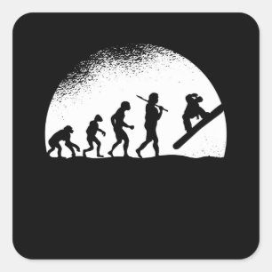 Evolution Snowboarding Square Sticker
