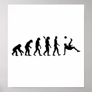 Evolution soccer bicycle kick poster