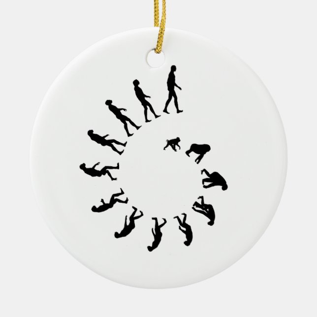 Evolution Spiral Ceramic Tree Decoration (Front)
