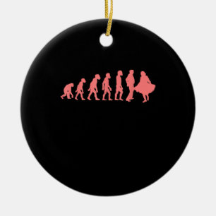 Evolution Square Dance Graphic Design Perfect Gift Ceramic Ornament