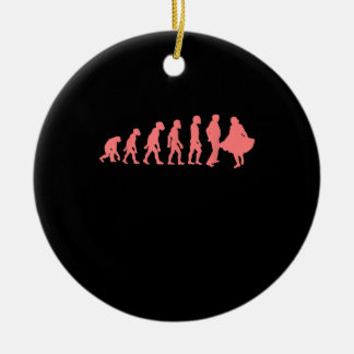 Evolution Square Dance Graphic Design Perfect Gift Ceramic Ornament