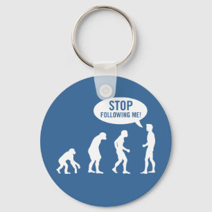 evolution - stop following me! key ring