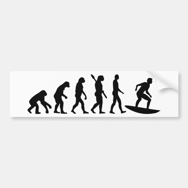 Evolution Surfing Bumper Sticker (Front)