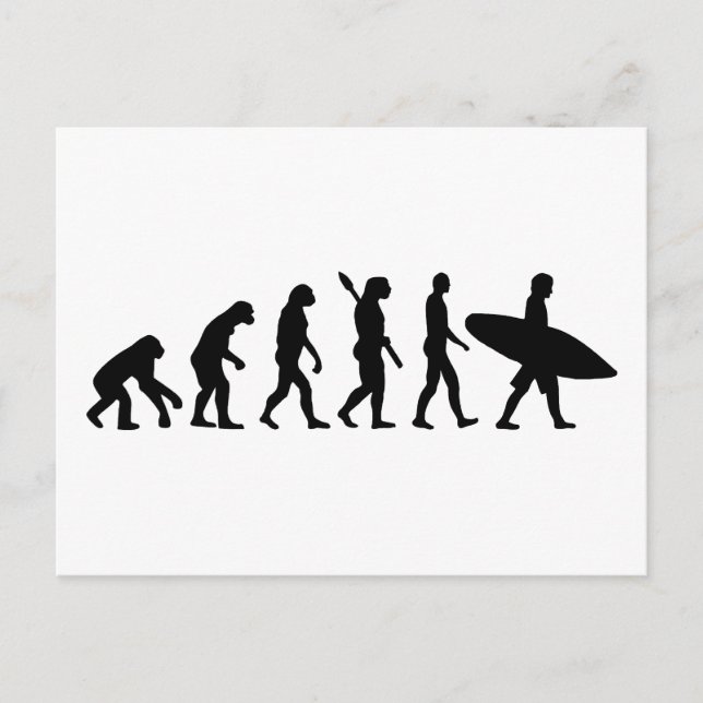 Evolution surfing surf board postcard (Front)