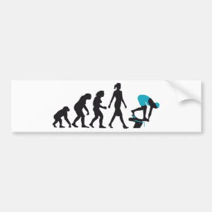 evolution swimmer on startblock bumper sticker
