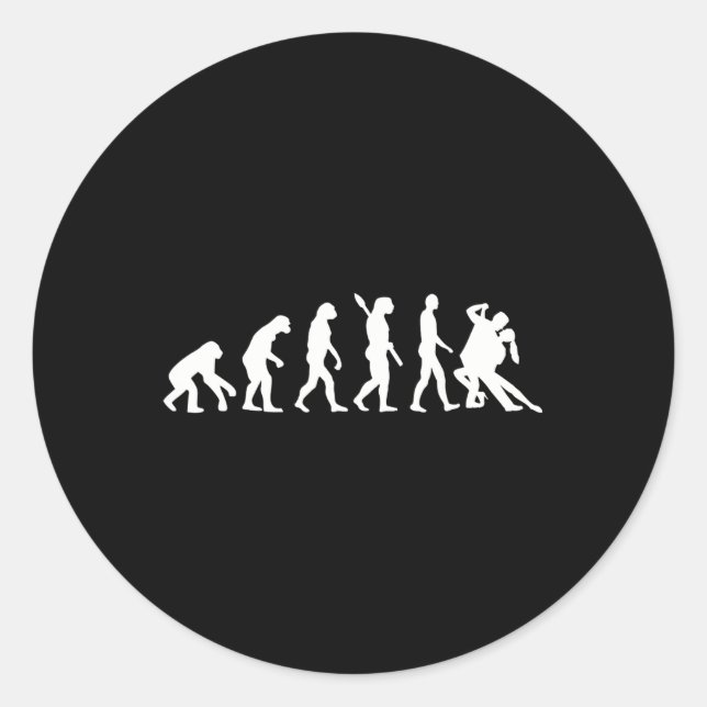 Evolution Tango Dancing  Classic Round Sticker (Front)