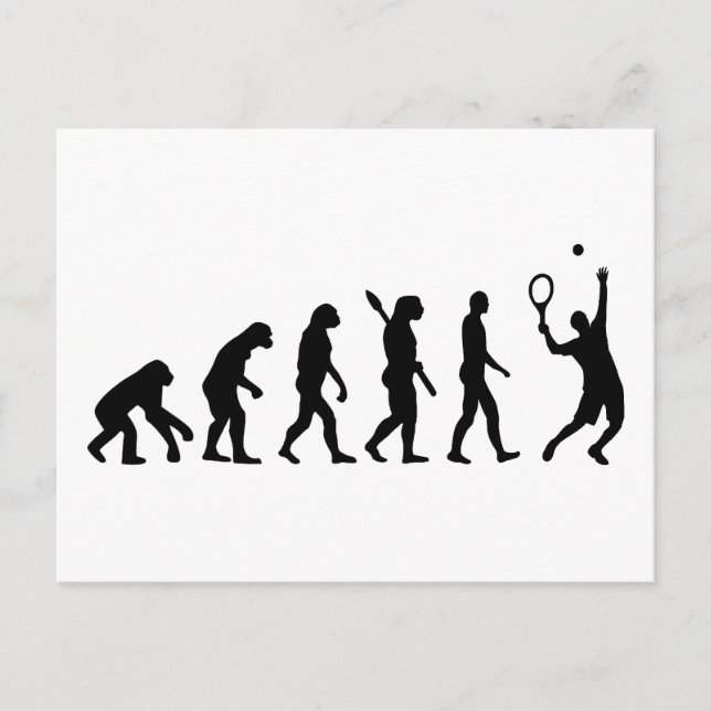 Evolution Tennis player Postcard (Front)