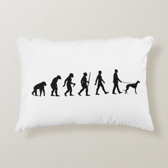 Evolution to Greyhound Owner Decorative Cushion (Front)