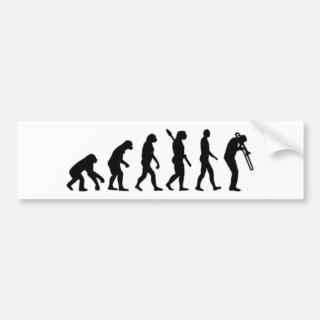 Evolution Trombone Bumper Sticker (Front)