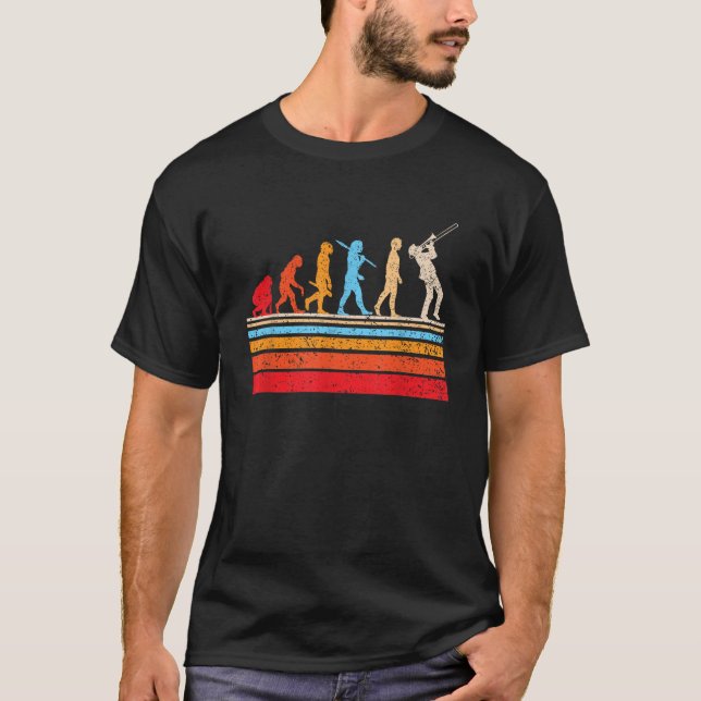 Evolution Trombonist Trombone Player Jazz Marching T-Shirt (Front)