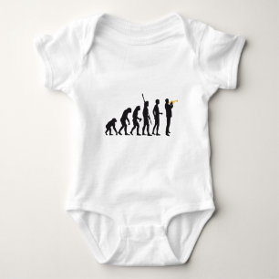 evolution trumpet player baby bodysuit