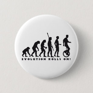 evolution unicycle 6 cm round badge