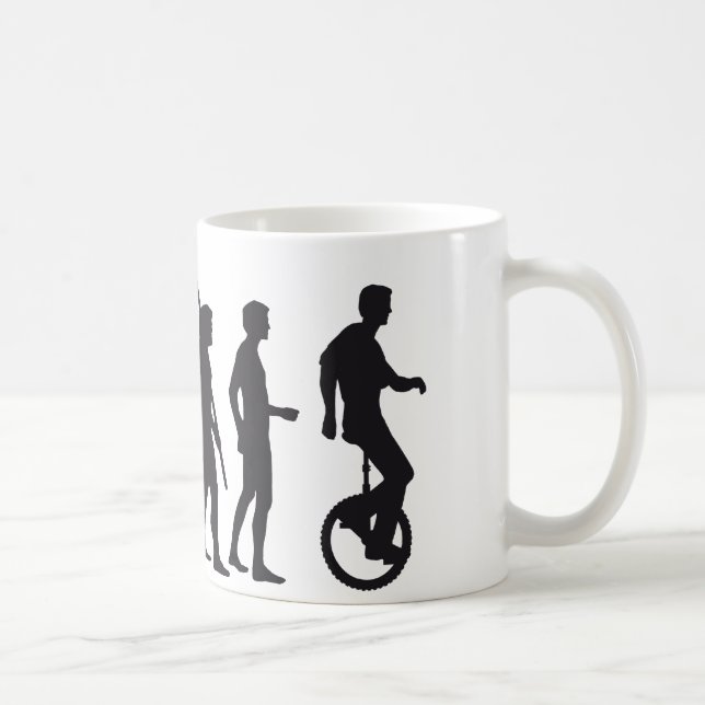 evolution unicycle coffee mug (Right)
