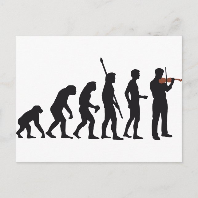 evolution violin postcard (Front)