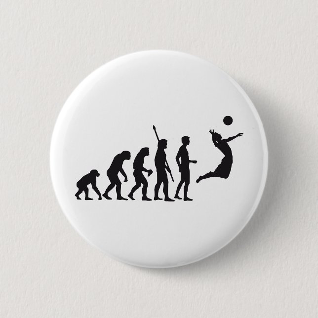 evolution volleyball 6 cm round badge (Front)