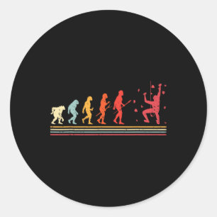 Evolution Wall Climbing Bouldering Indoor Climber  Classic Round Sticker
