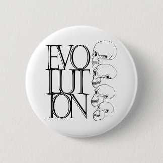 Evolution (White) 6 Cm Round Badge