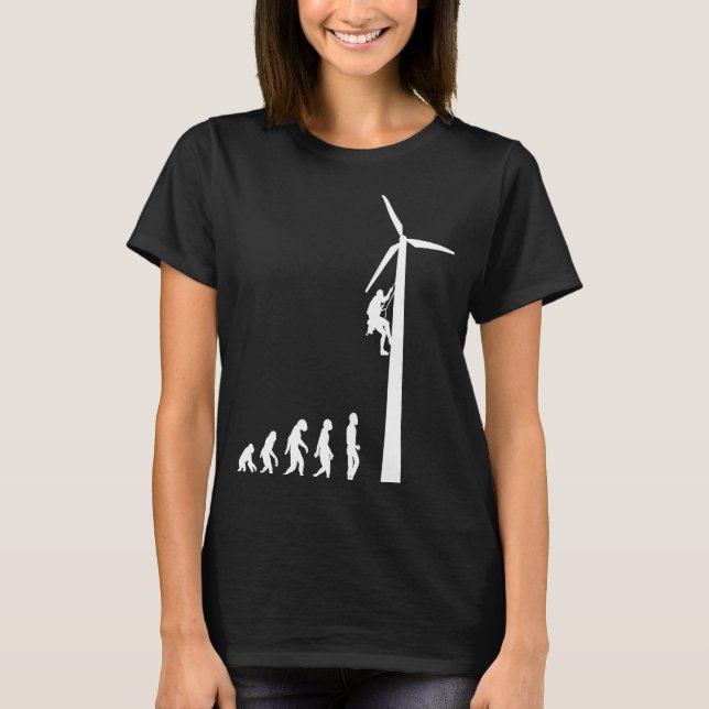 Evolution Wind Turbine Energy Windmill T-Shirt (Front)