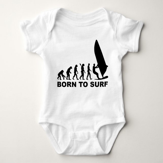 Evolution Windsurfing Born to Surf Baby Bodysuit (Front)