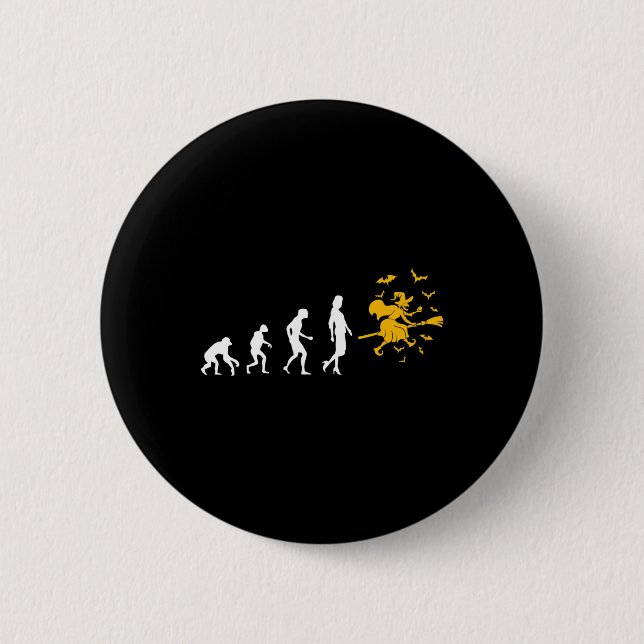 Evolution Witch  6 Cm Round Badge (Front)