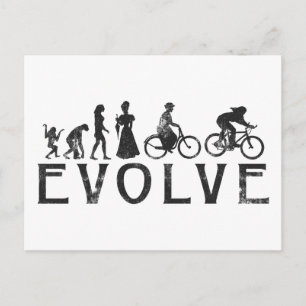 Evolution Womens Biking Postcard