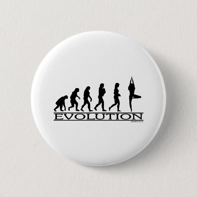 Evolution - Yoga 6 Cm Round Badge (Front)