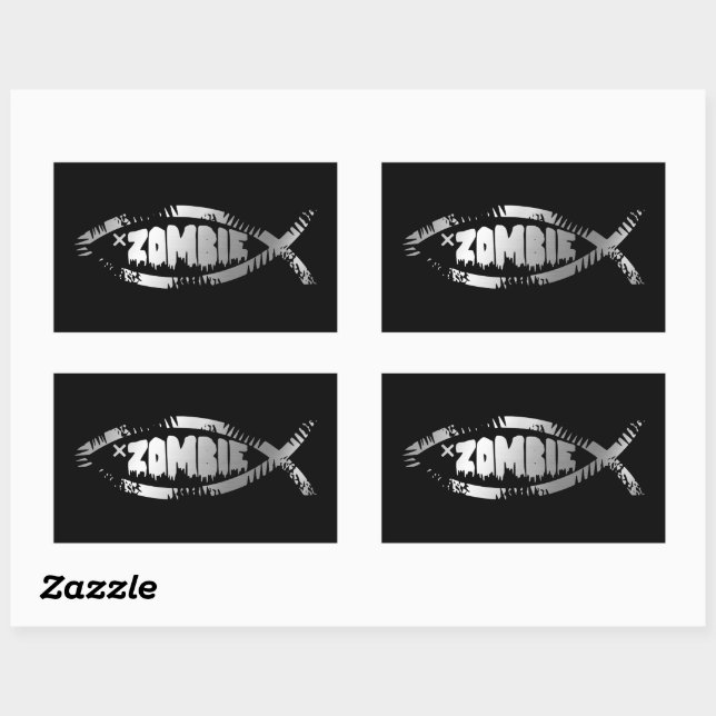 Evolution - Zombie Rectangular Sticker (Sheet)