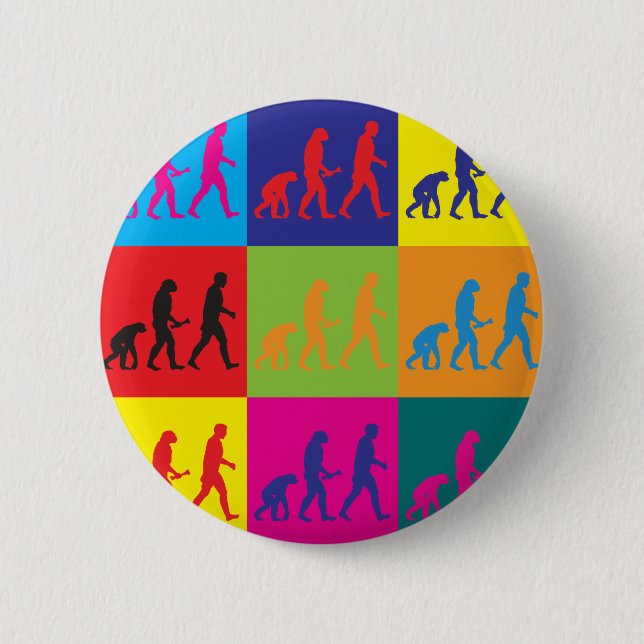 Evolutionary Biology Pop Art 6 Cm Round Badge (Front)