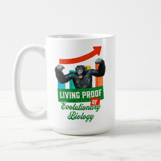 Evolutionary Biology Primate Humour Coffee Mug (Left)