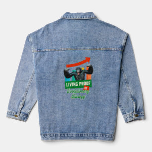 Evolutionary Biology Primate Humour Denim Jacket