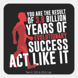 Evolutionary Success Square Sticker