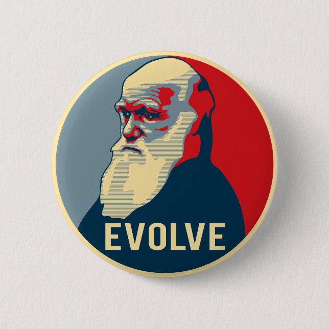 Evolve 6 Cm Round Badge (Front)