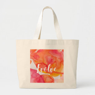 Evolve Abstract Watercolor Art Modern Aesthetic Large Tote Bag
