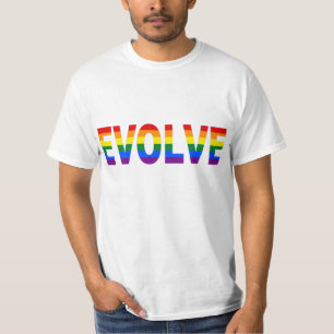 EVOLVE in Rainbow Colours for Gay Rights T-Shirt