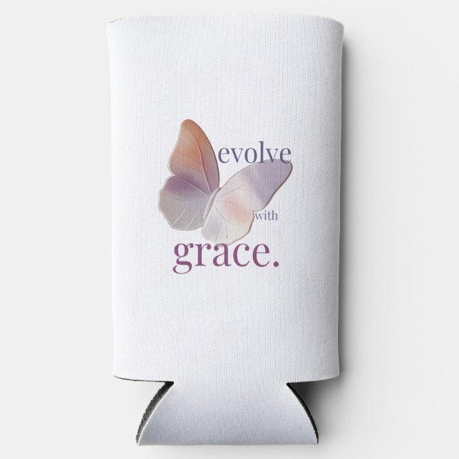 Evolve with Grace Themed  Seltzer Can Cooler (Front)