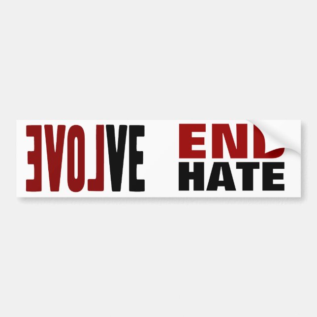Evolve with LOVE Bumper Sticker (Front)