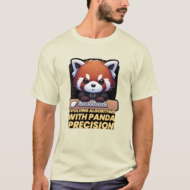 Evolving Algorithms with Panda Precision T-Shirt (Front)