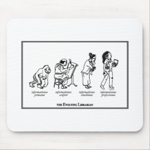 Evolving librarian mouse pad. pad