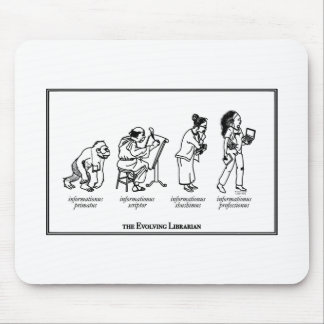 Evolving librarian mouse pad. pad