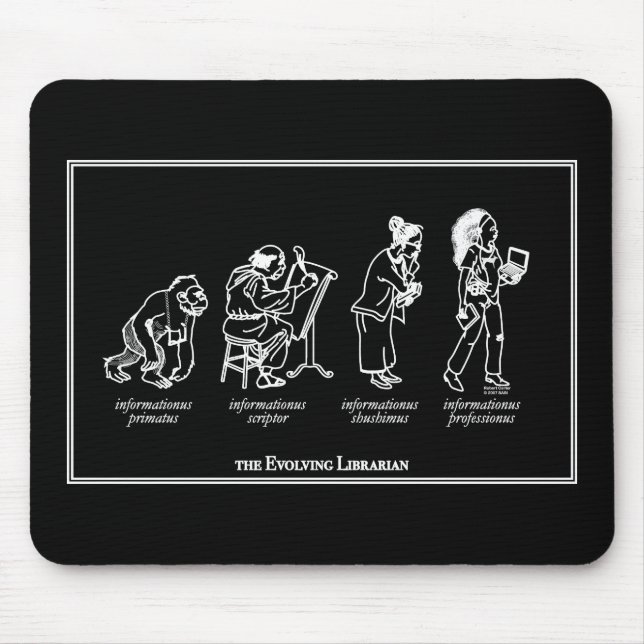 Evolving Librarian Mousepad - black (Front)