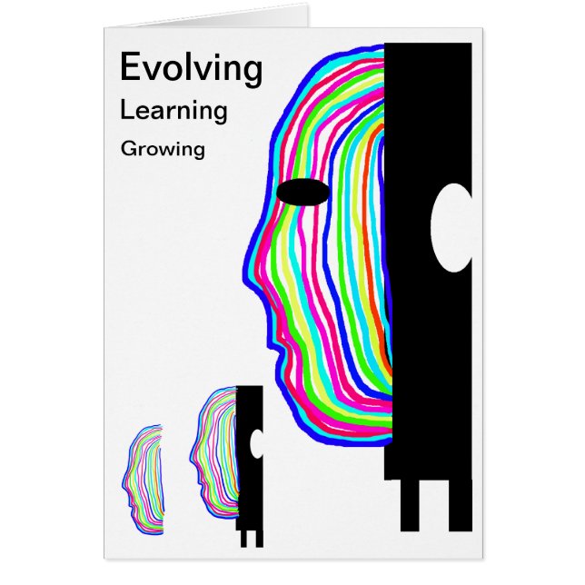 Evolving multi coloured personal growth head (Front)