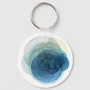 Evolving Planets - Watercolor Circles Key Ring