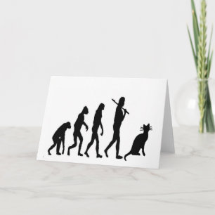 Evoultion Cat "We Believe"-Funny Cat Lovers Card